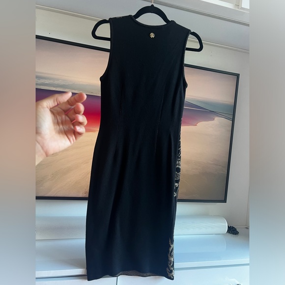 Roberto Cavalli Mini Wood Dress with Gold Lining - Picture 6 of 7